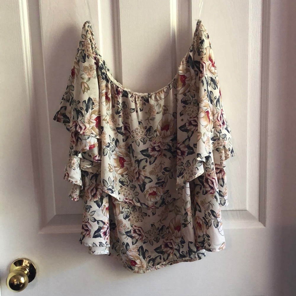 NWT floral off the shoulder blouse
